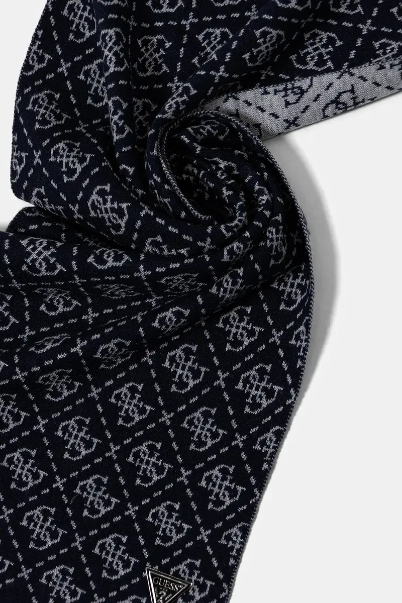 sciarpa con aggiunta di lana 4G uomo colore blu navy M5BZ19 Z0442 miniatura 3