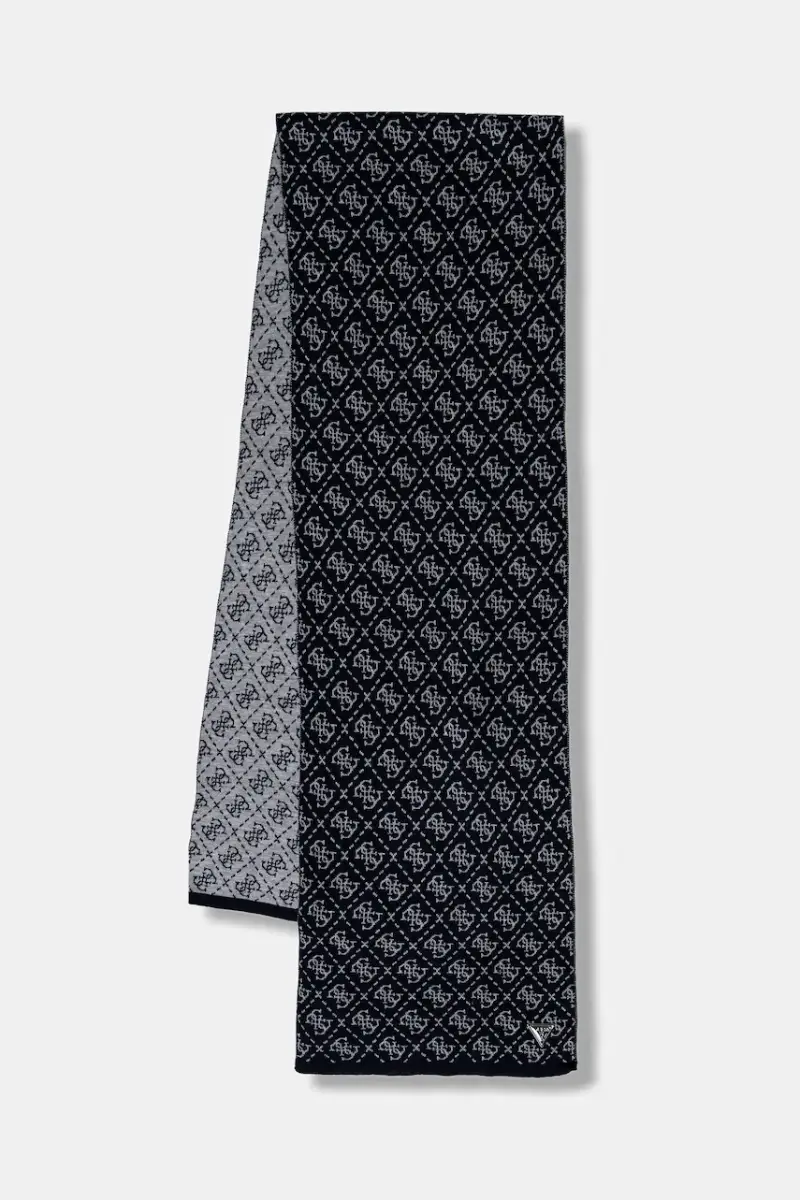 sciarpa con aggiunta di lana 4G uomo colore blu navy M5BZ19 Z0442