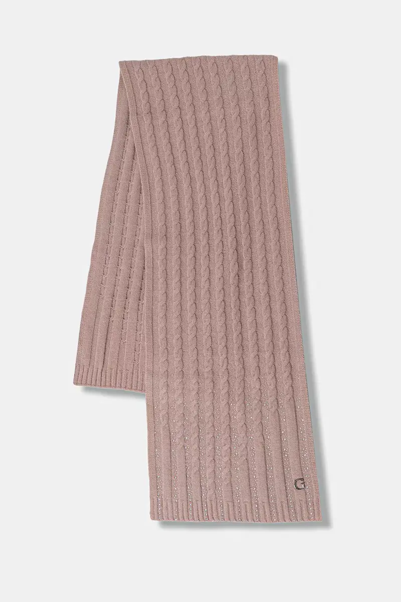 sciarpa donna colore rosa con applicazione AW5384 POL03