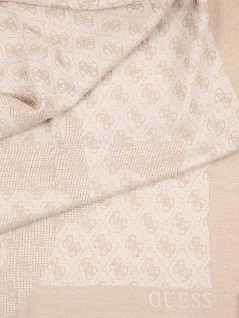 Sciarpa ERICA beige / bianco naturale miniatura 2