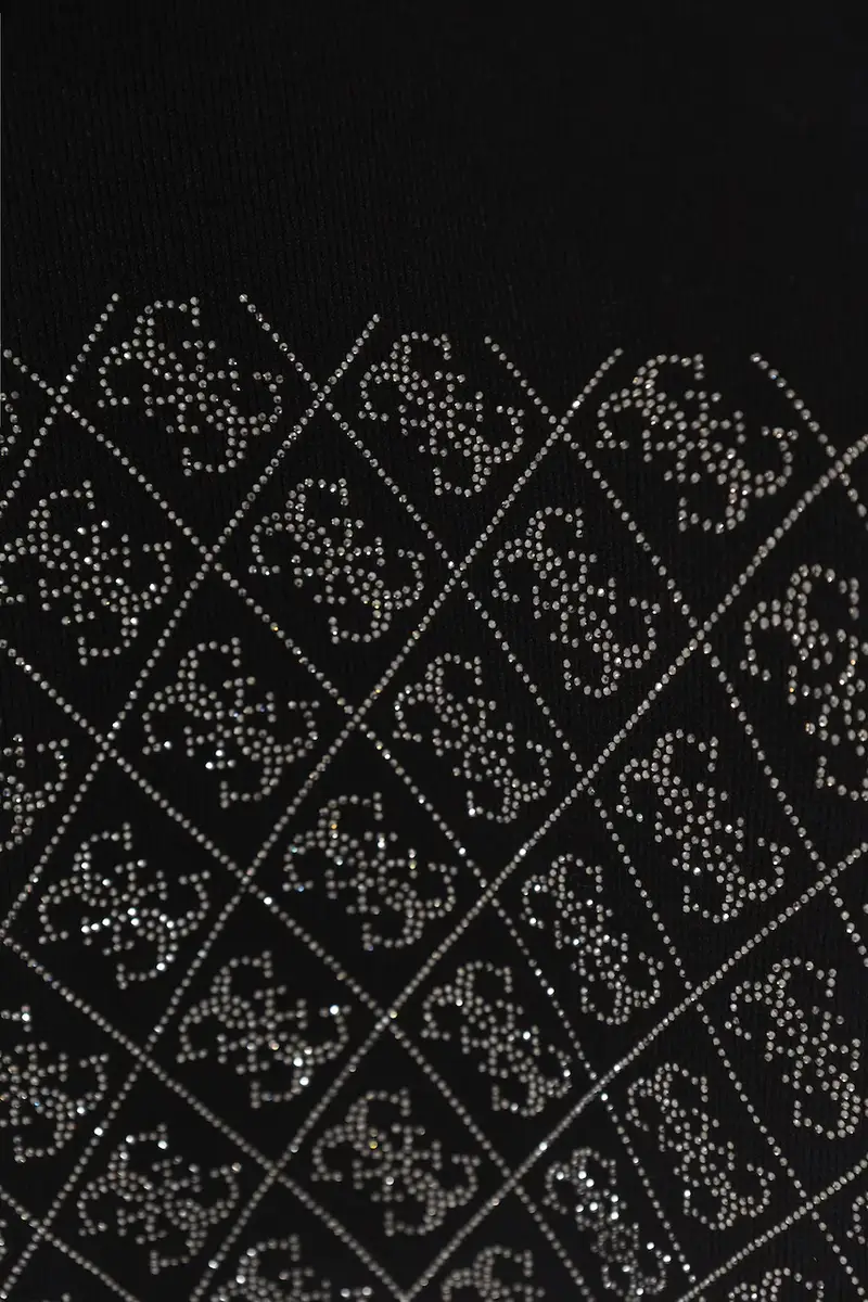 sciarpa NORA donna colore nero con applicazione W5BZ21 Z2NQ2 miniatura 2