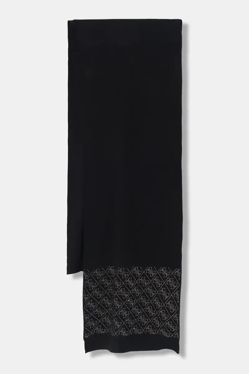 sciarpa NORA donna colore nero con applicazione W5BZ21 Z2NQ2