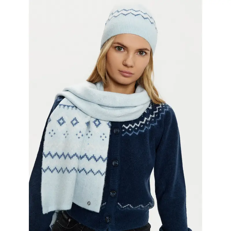 Set berretto e sciarpa Guess W5PZ18 Z3LQ0 Blu