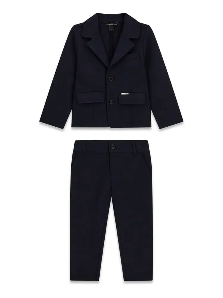 set infant kids cerimonia giacca e pantalone blu