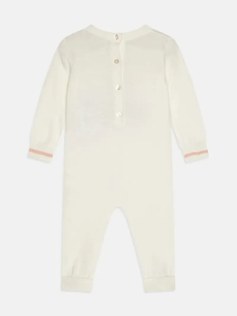 Guess set panna neonata in cotone logo teddy sul davanti miniatura 2