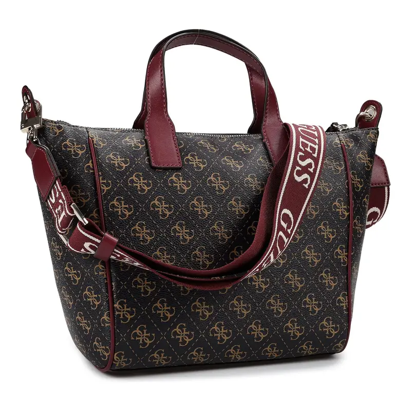 Shopper Follie marrone chiaro / rosso vino / nero miniatura 2