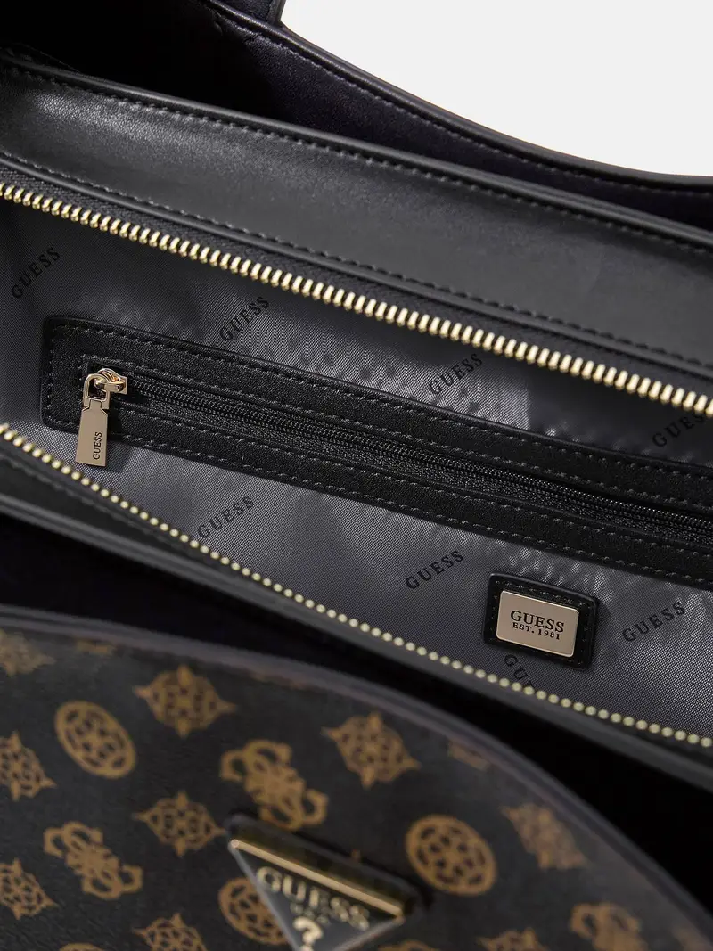 Guess Borsa Shopper Wilder marrone e nero miniatura 3