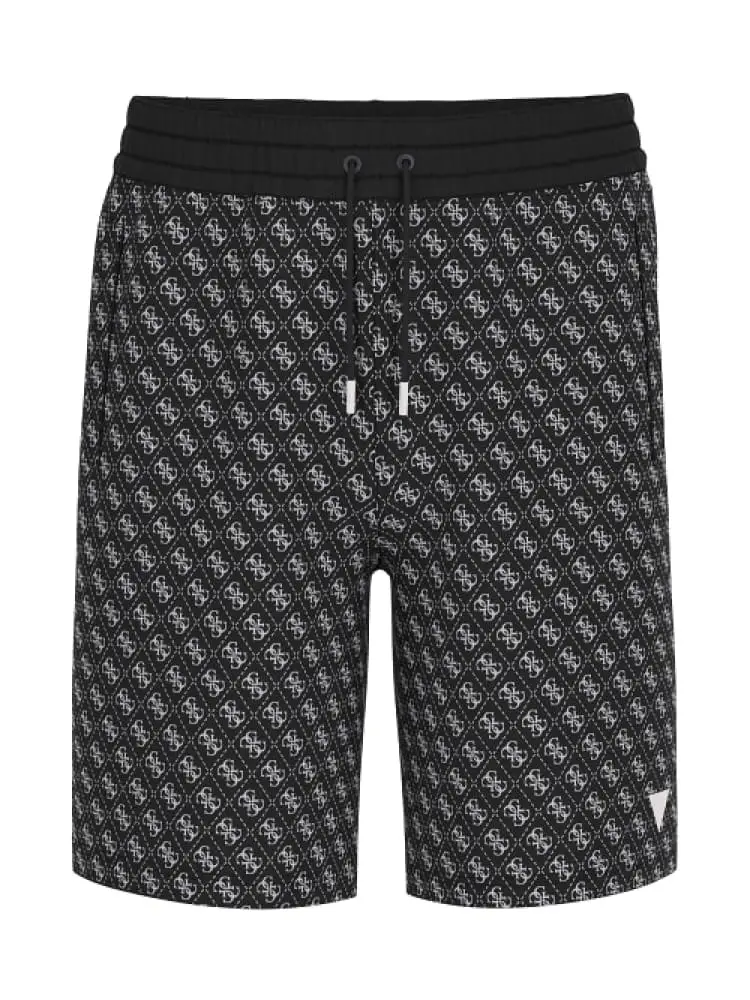 short jogger new korbin nero logo all over