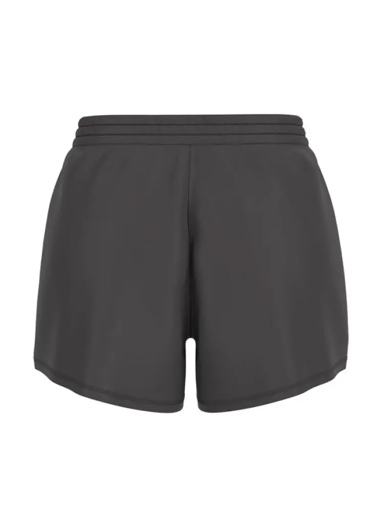 shorts nero donna logo con strass miniatura 2