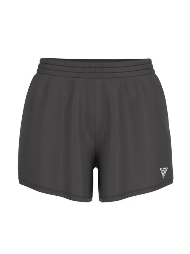 shorts nero donna logo con strass