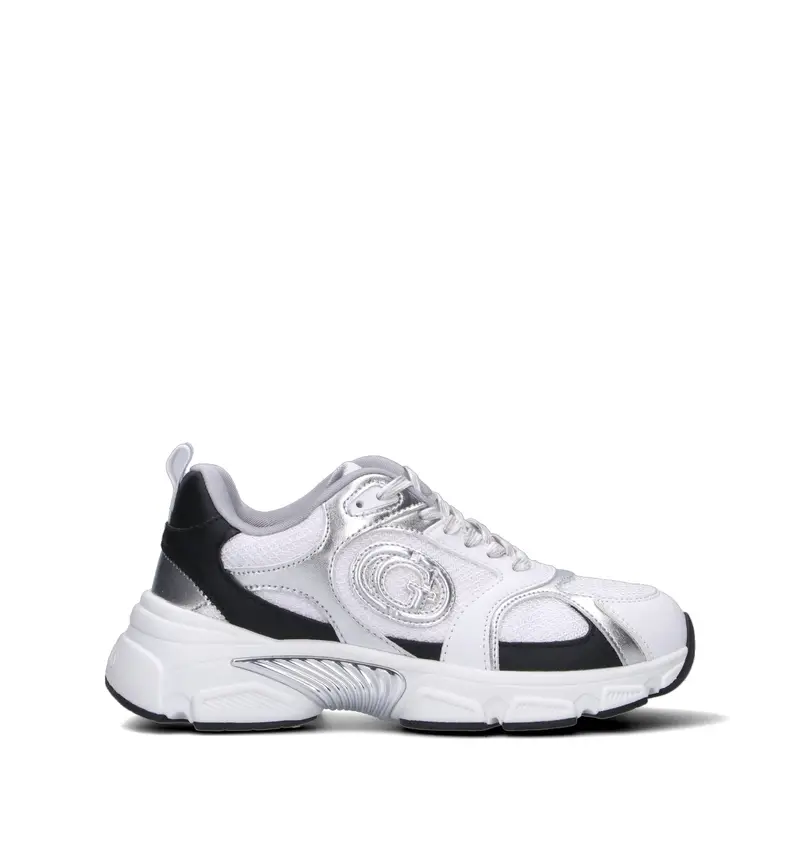 Sneaker donna bianca/argento Vario