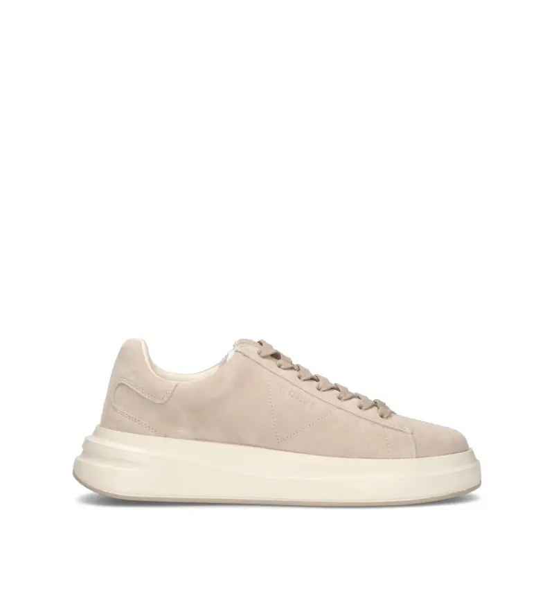 Sneaker uomo beige in suede Vario