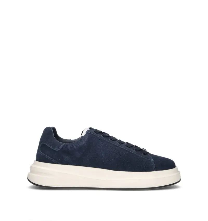 Sneaker uomo blu in suede Vario