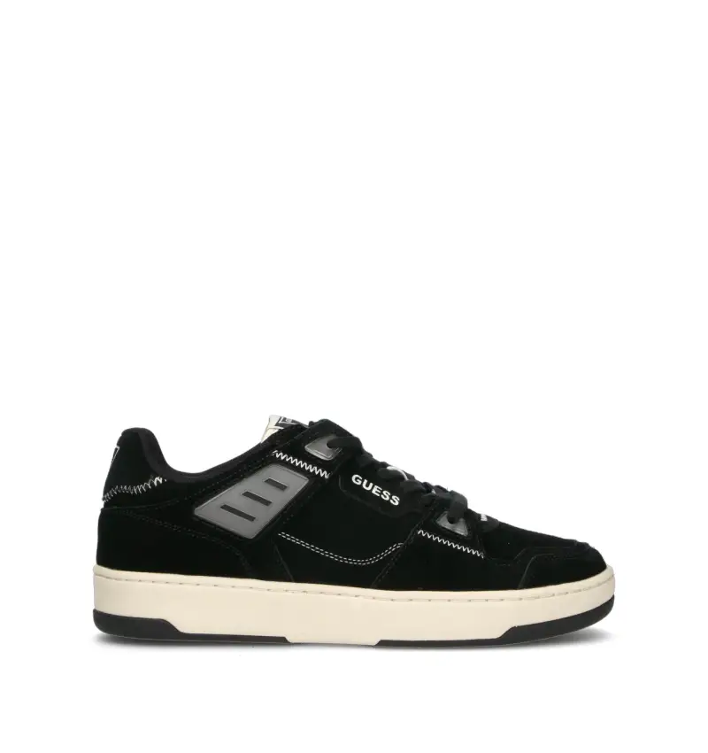 Sneaker uomo nera in suede Vario