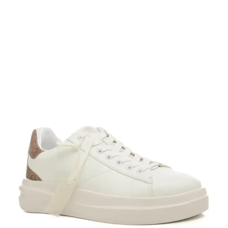 sneakers da donna con inserto a contrasto con pattern logo 4g bianche e beige miniatura 2