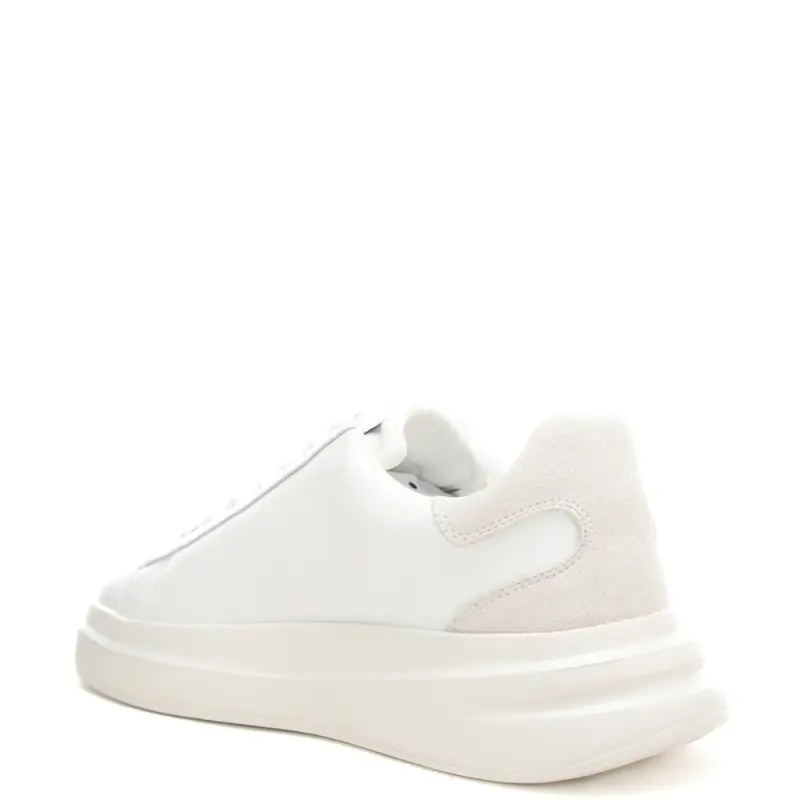 sneakers da donna con inserto in suede ton sur ton sul retro bianche miniatura 3