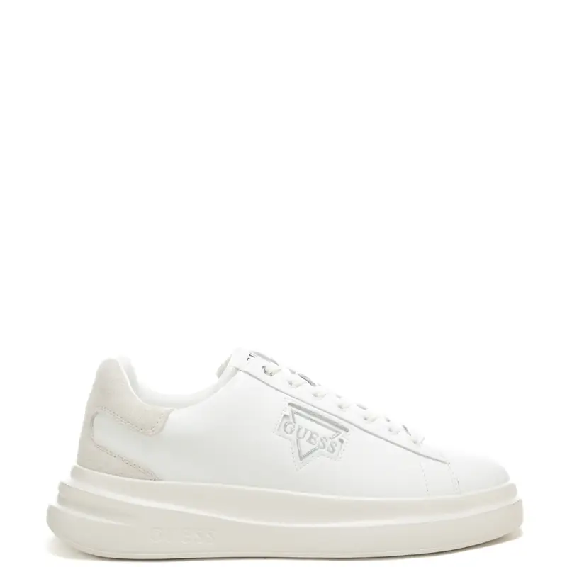 sneakers da donna con inserto in suede ton sur ton sul retro bianche