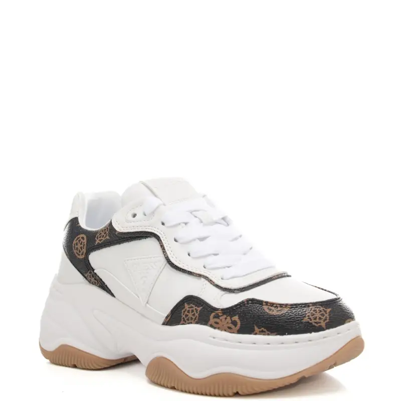 sneakers da donna runner hapyy con stampa peony e logo 4g bianco marrone miniatura 2