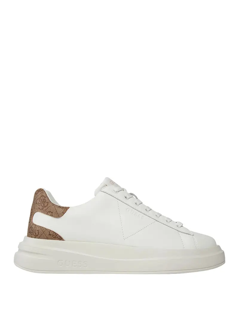 sneakers guess elba da uomo - bianco