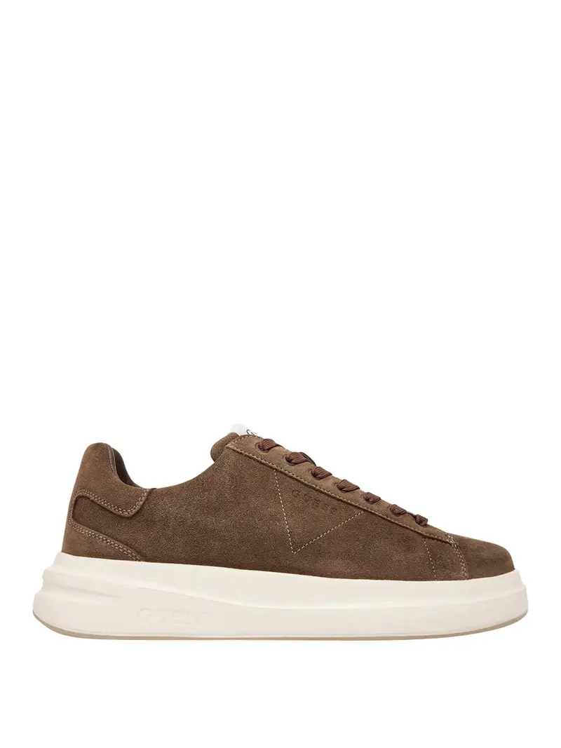 sneakers guess elba da uomo - marrone