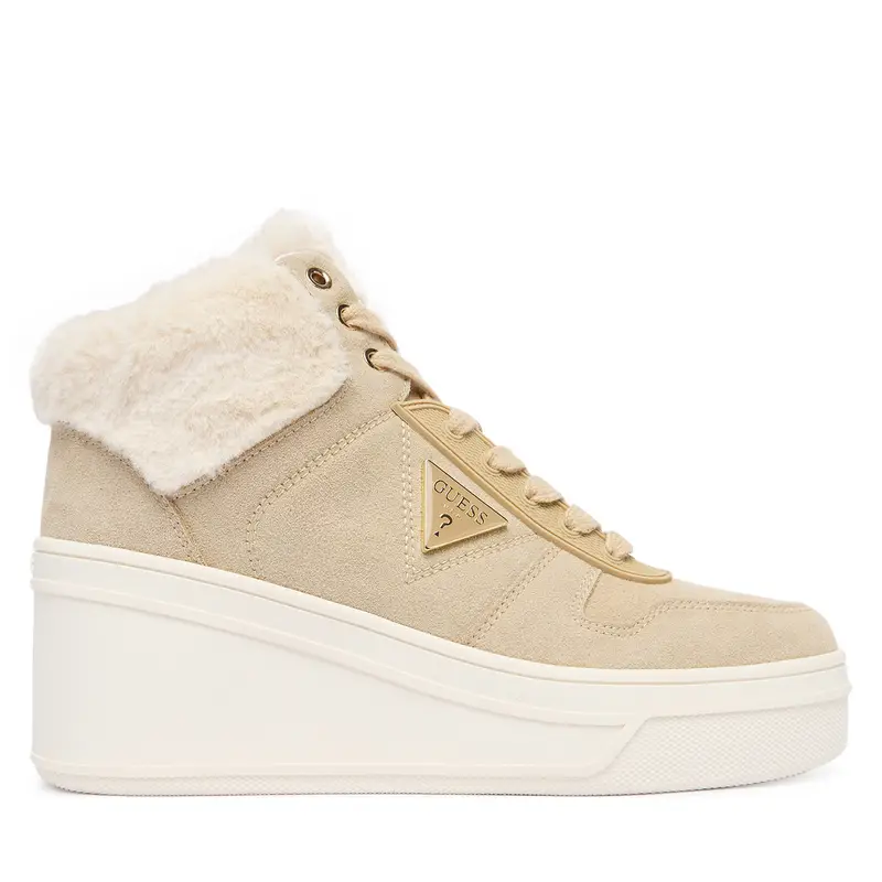 Guess Sneakers Donna beige FLFRFR SUE12 con Pelliccia