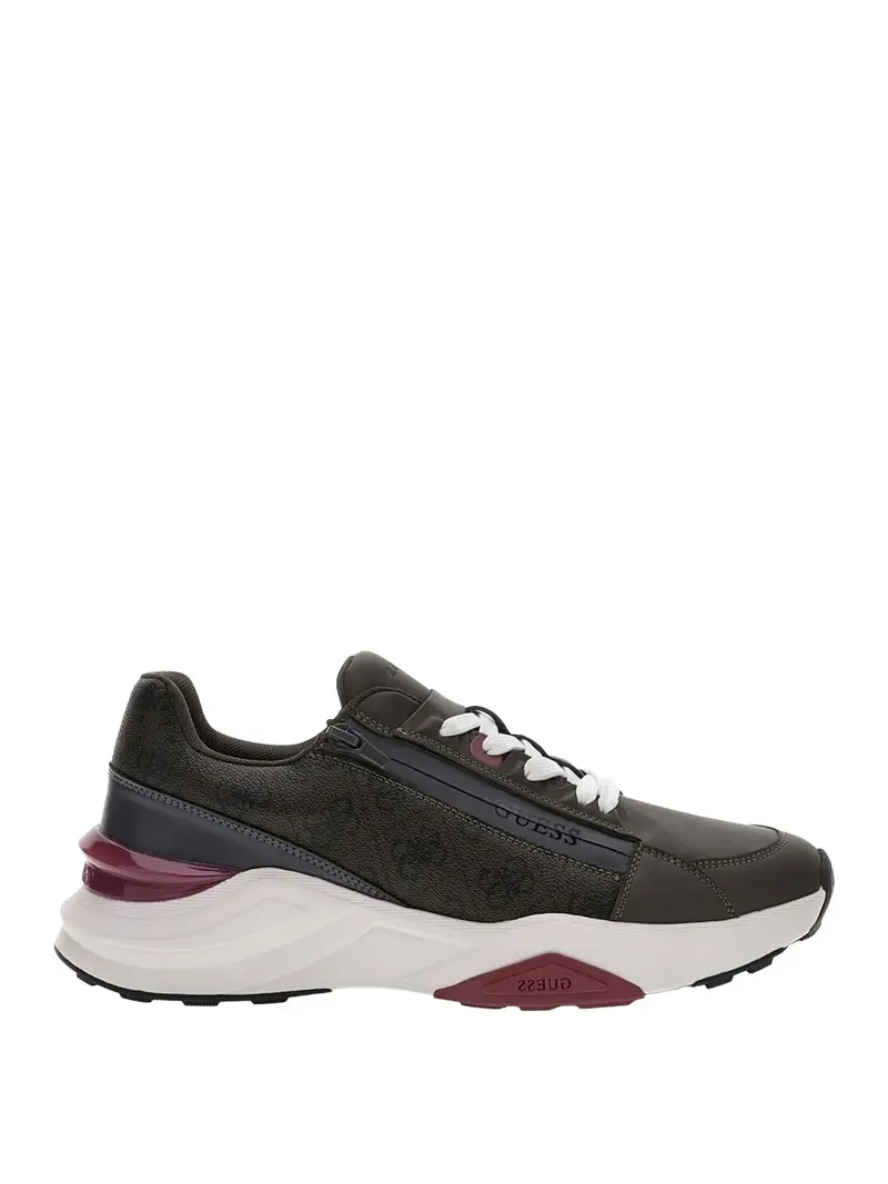 sneakers guess valla da uomo - verde