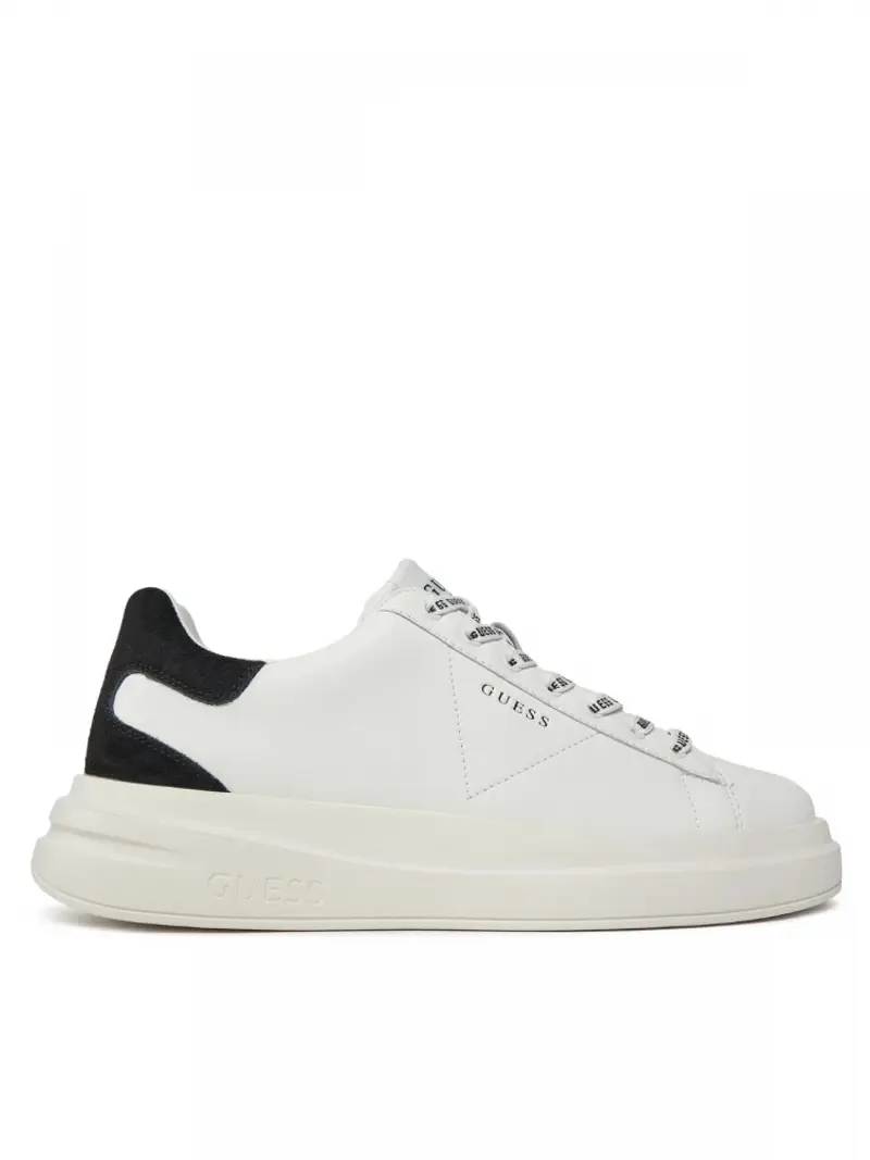 sneakers in ecopelle bianca con scritta logo laterale