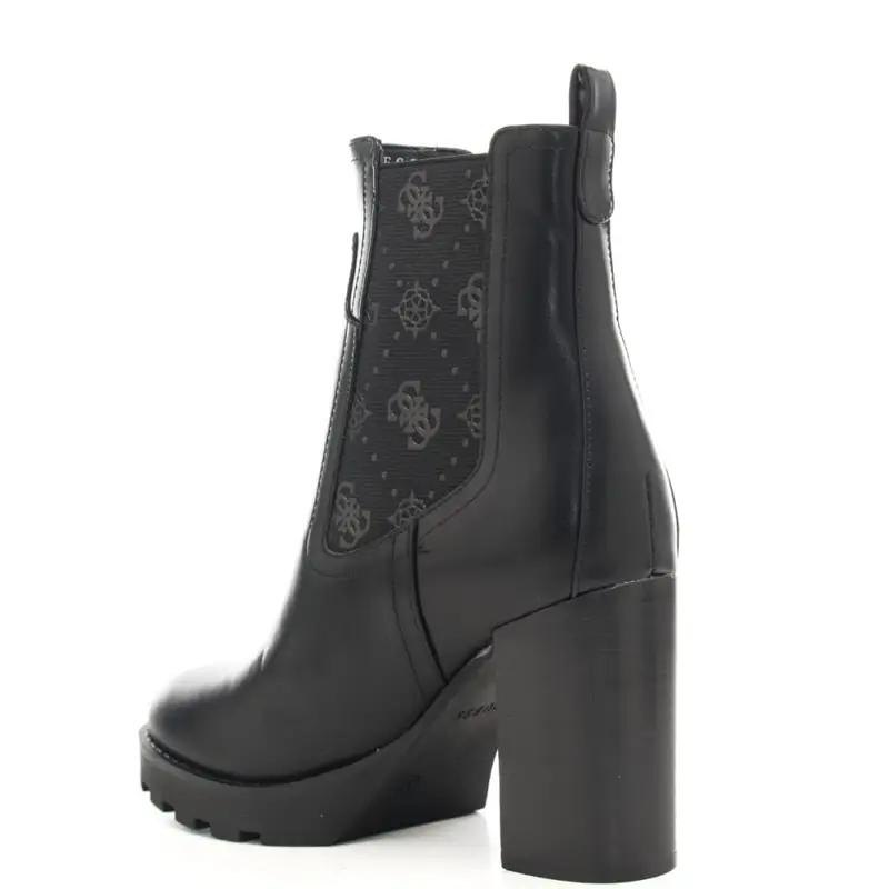 stivaletti alti con fasce elastiche laterali stampa peony e logo 4g in rilievo neri miniatura 3