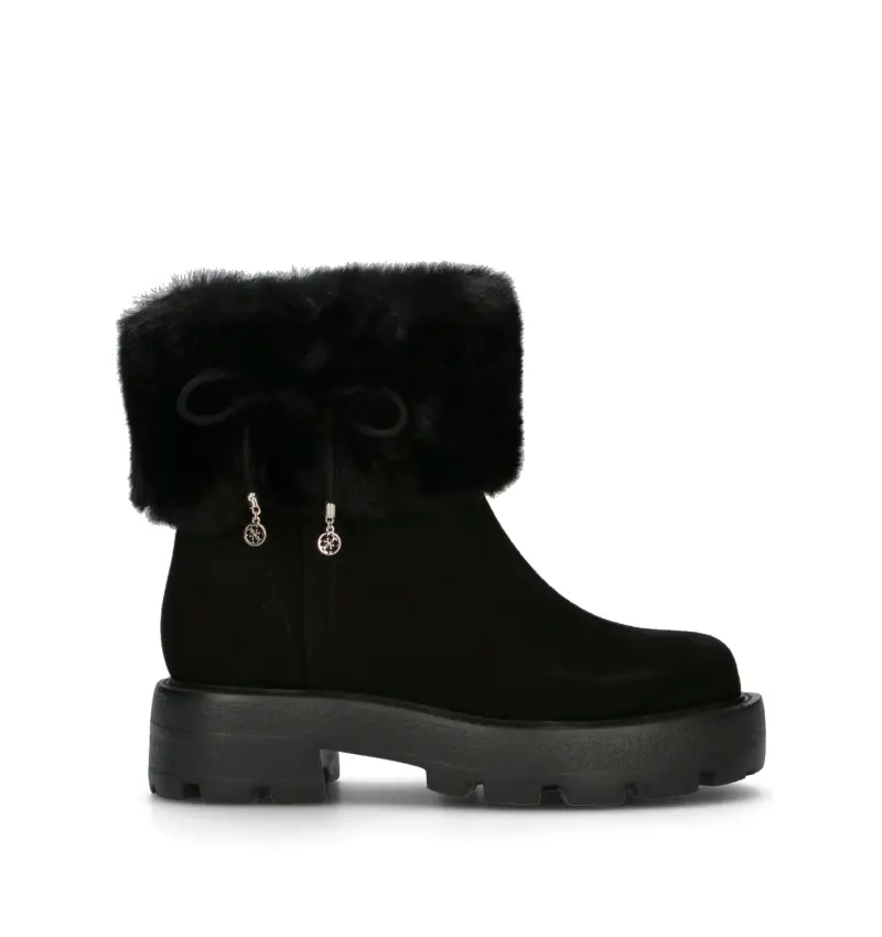 Stivaletto pelo donna nero Vario