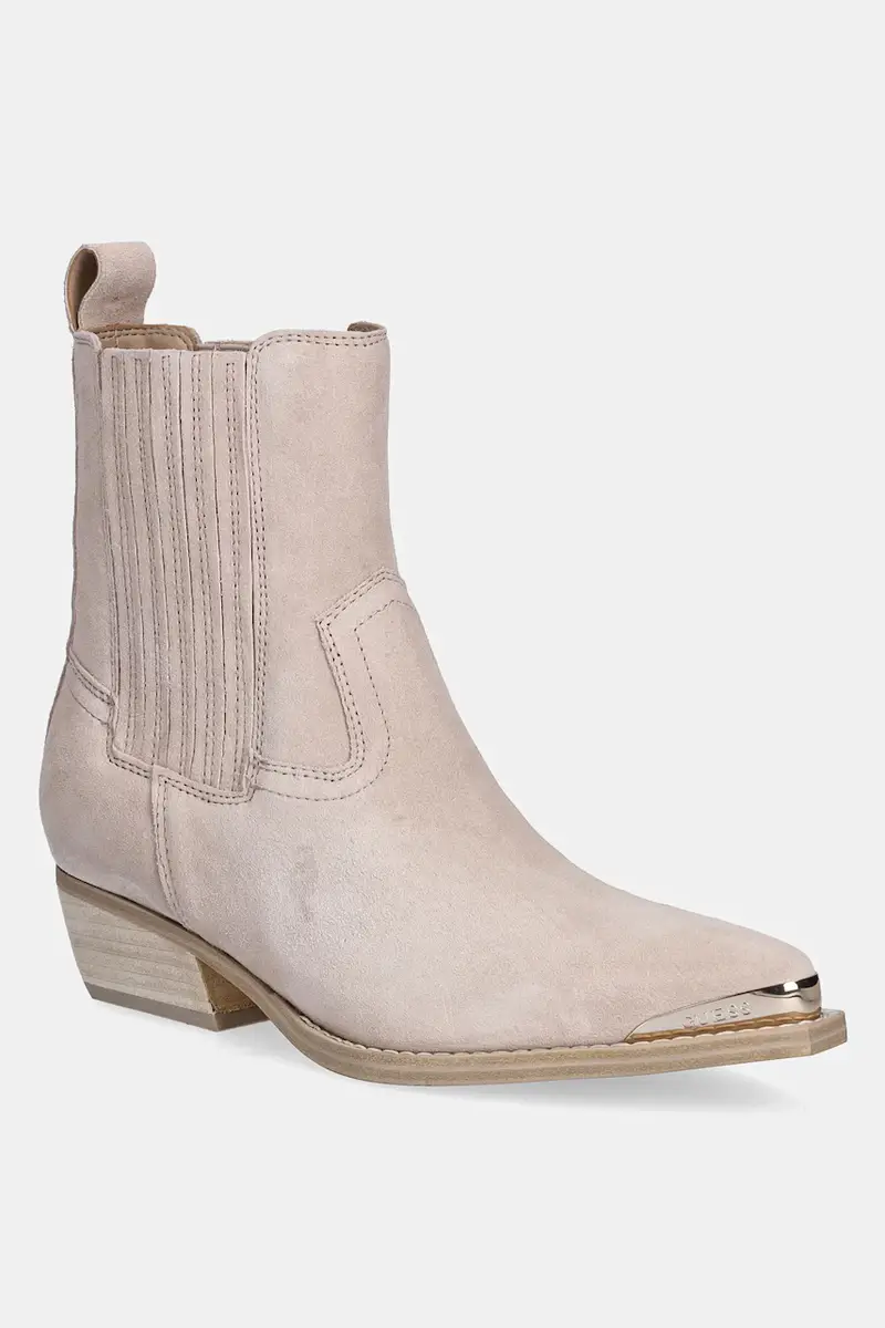 stivali cowboy in pelle scamosciata LANNA2 donna colore beige FLTLN2 SUE10