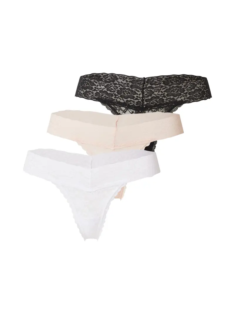 GUESS String  cipria / nero / bianco