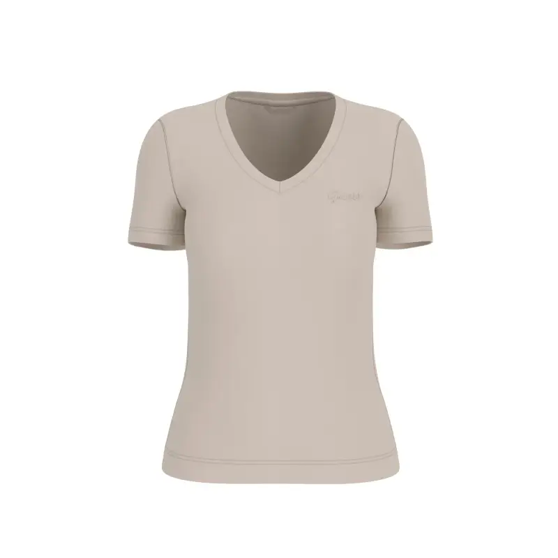 T-shirt da donna con scollo a V Guess Light Basic