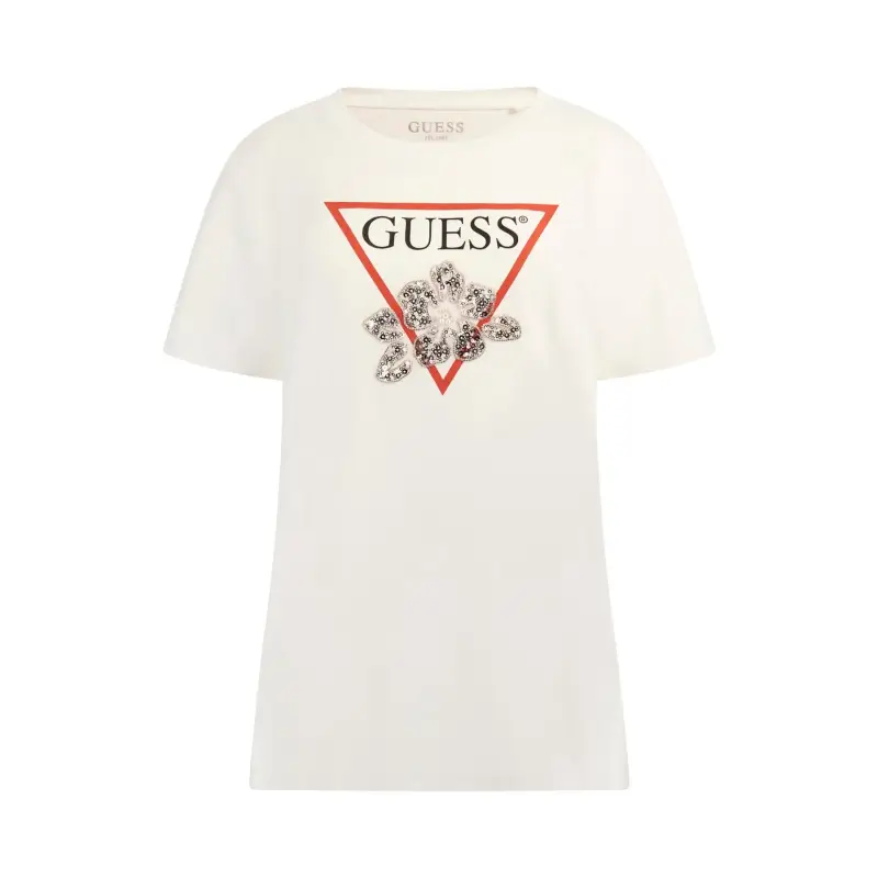 T-shirt da donna Guess Flower Bling Easy