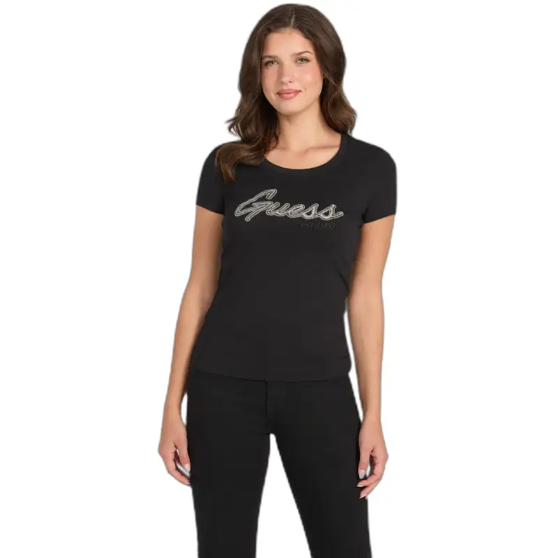 T-shirt da donna Guess Logo Hot Fix