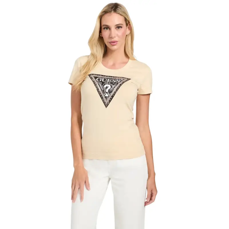 T-shirt da donna Guess Triangle Python