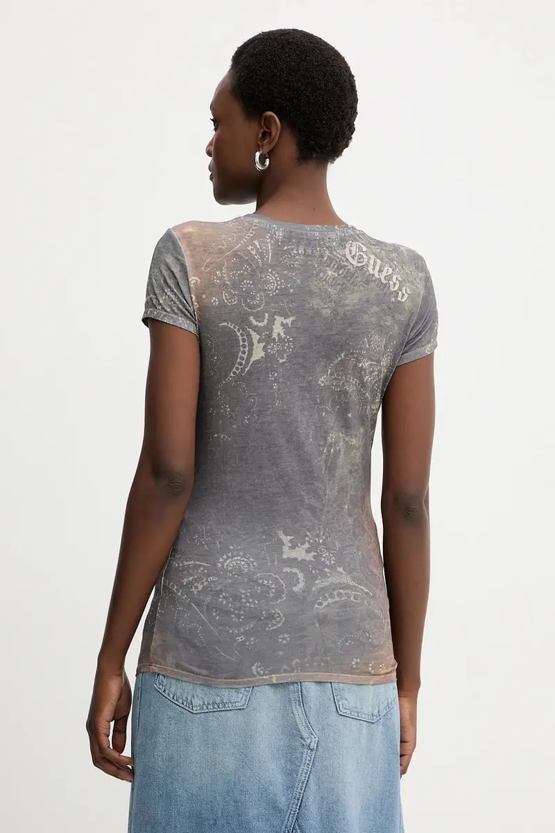 Guess T-shirt Donna Grigio 3611894 miniatura 3