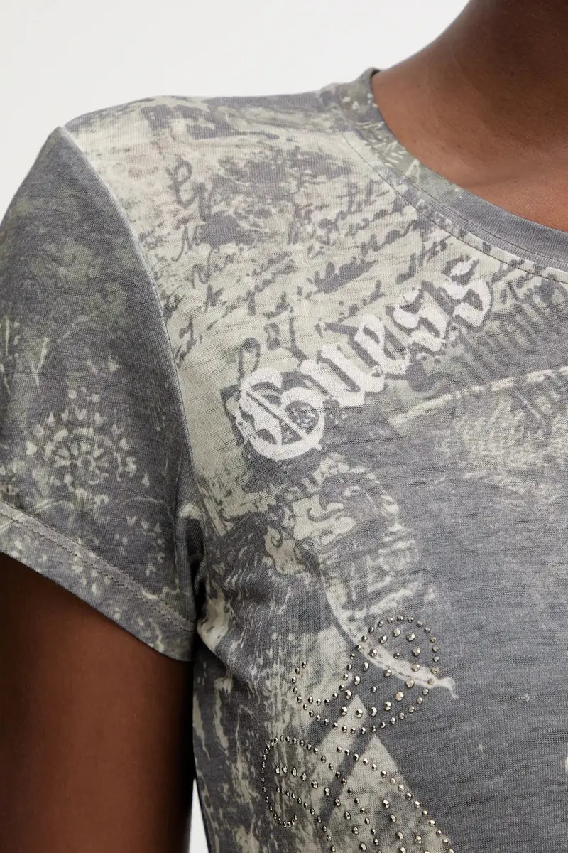 Guess T-shirt Donna Grigio 3611894 miniatura 5