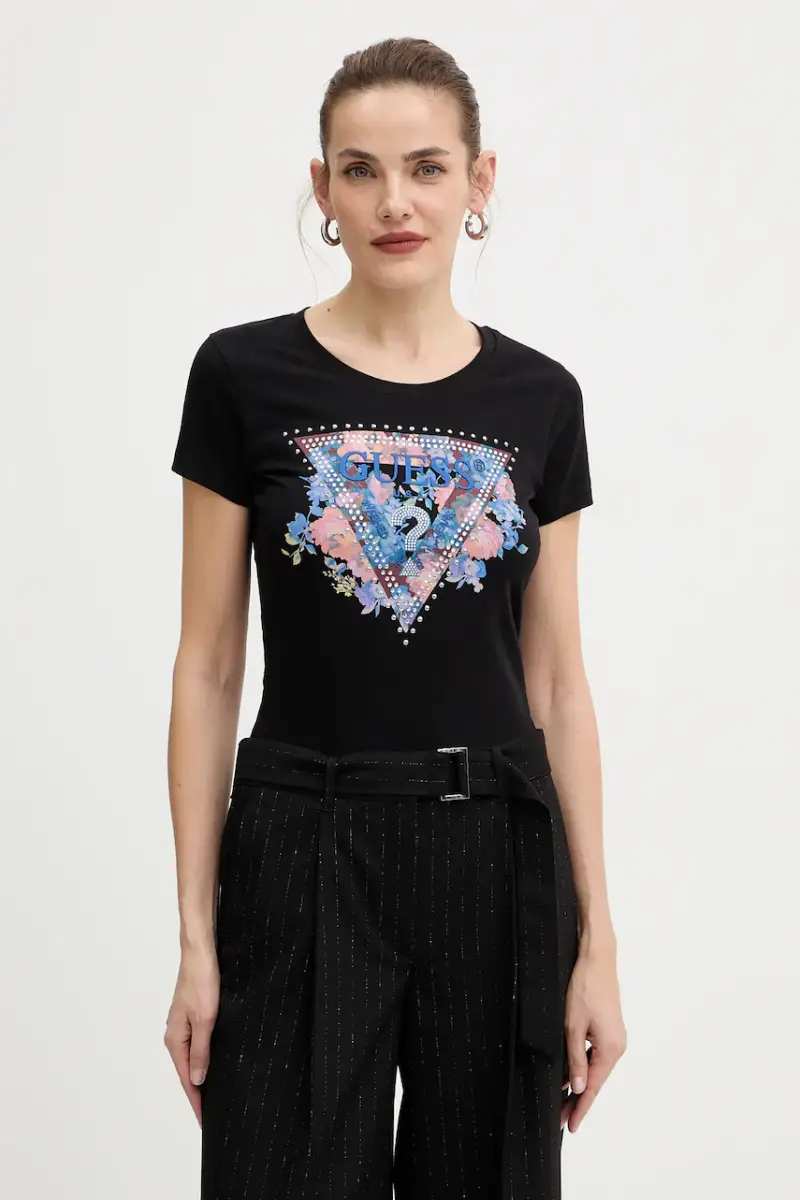 Guess T-shirt Donna Nero 3847326