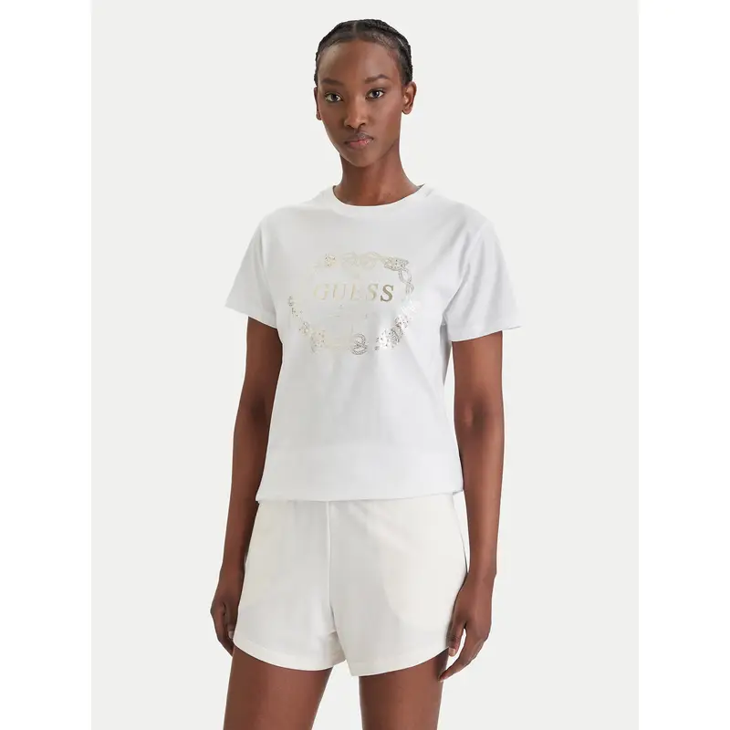 T-shirt E6GI00 I3Z14 Bianco Regular Fit