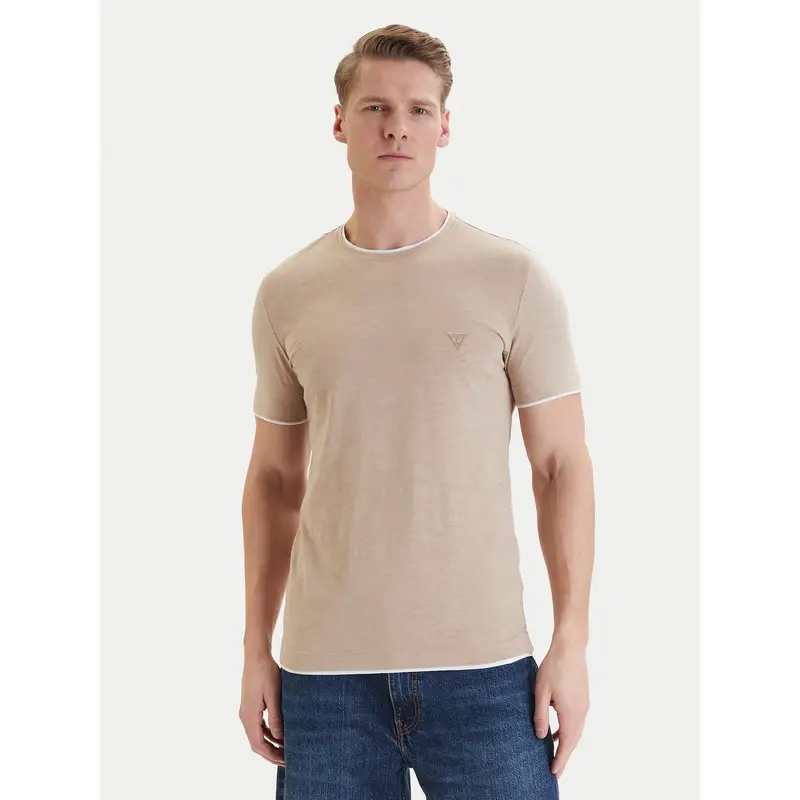T-shirt F6GI06 K6XN4 Beige Slim Fit
