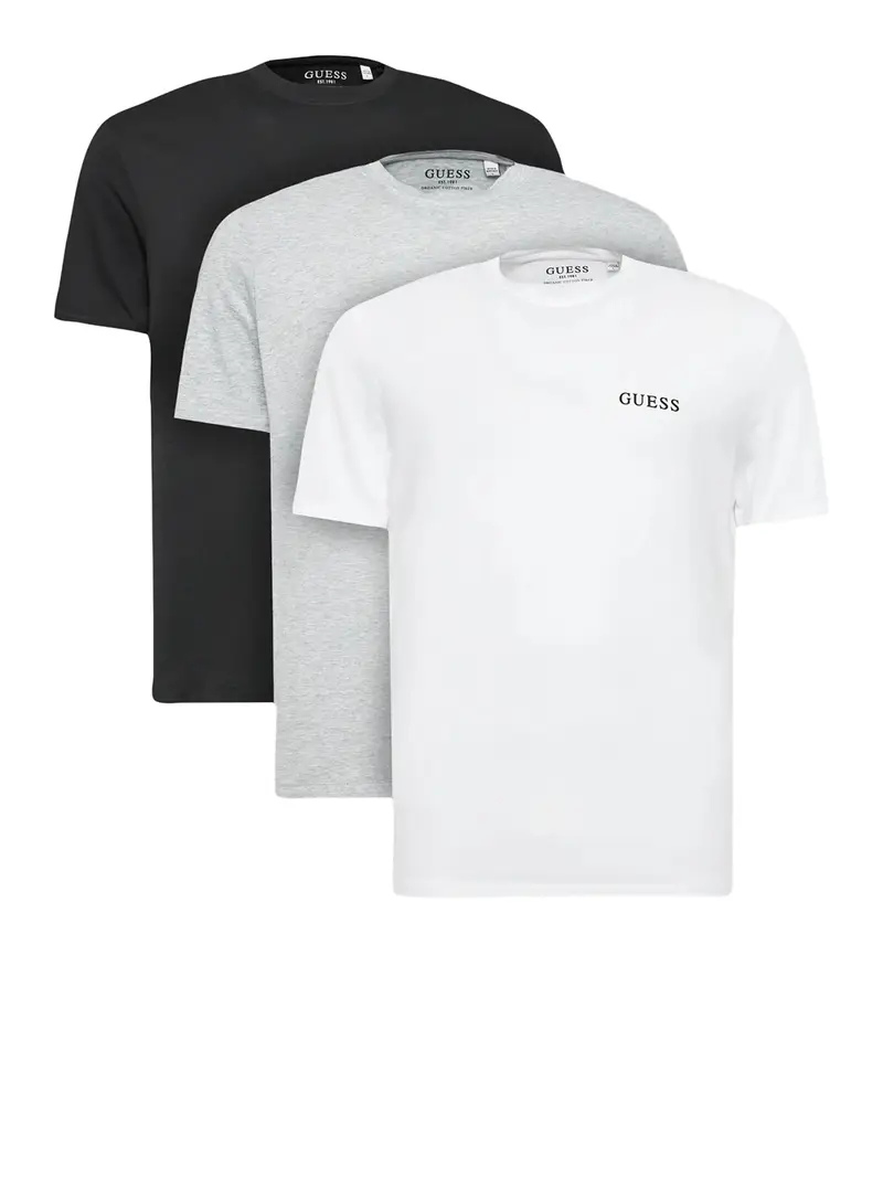 t-shirt guess 3pack da uomo - multicolore