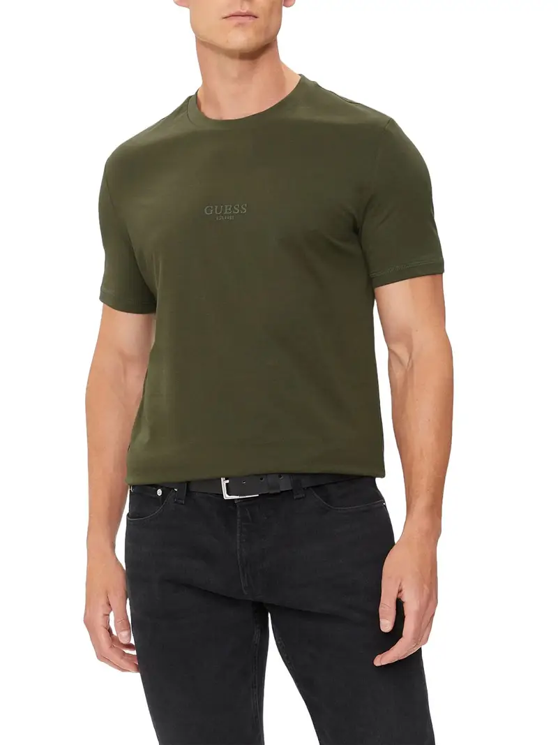 Guess T-shirt Uomo Verde 2495282