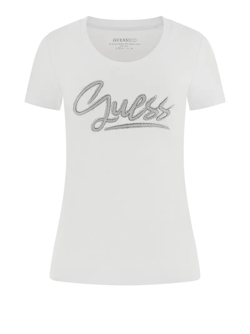 t-shirt guess da donna - bianco