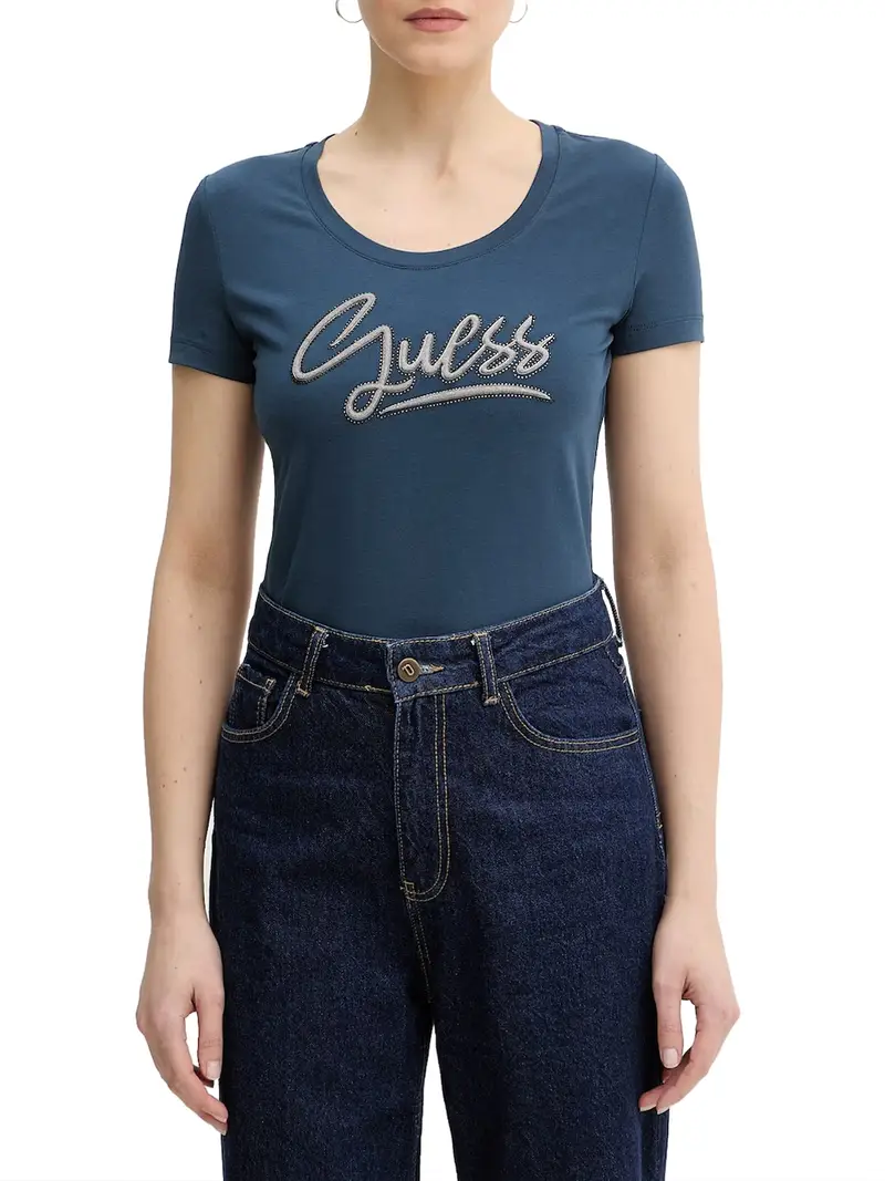 t-shirt guess da donna - blu