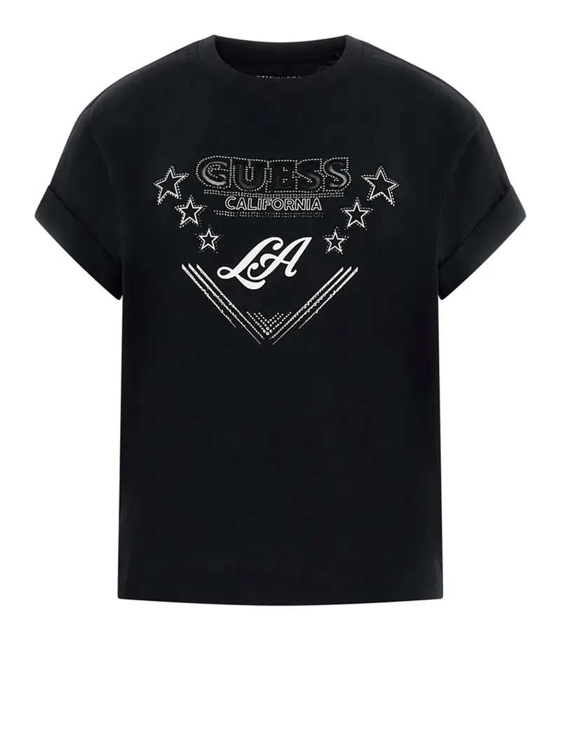 t-shirt guess da donna - nero