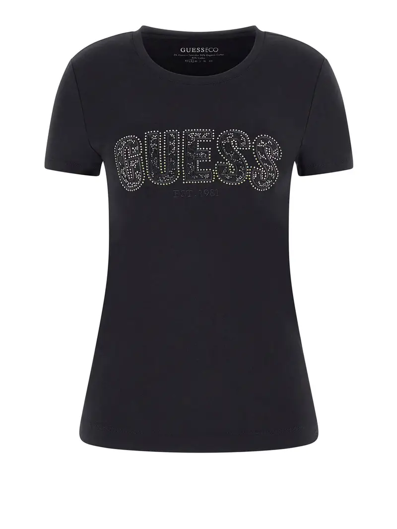 t-shirt guess da donna - nero