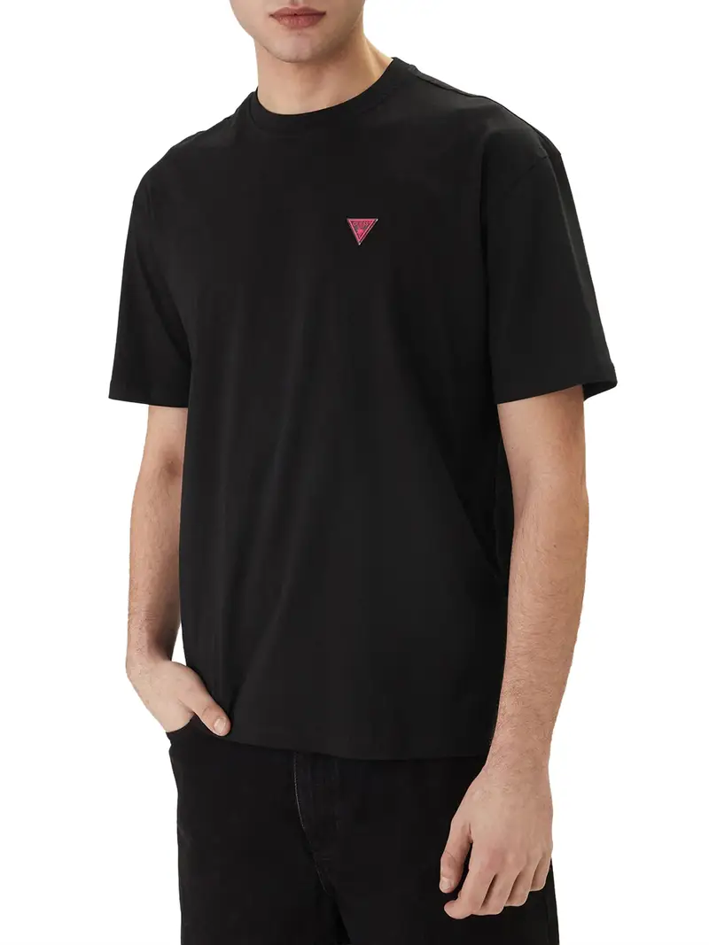 t-shirt guess new basic da uomo - nero