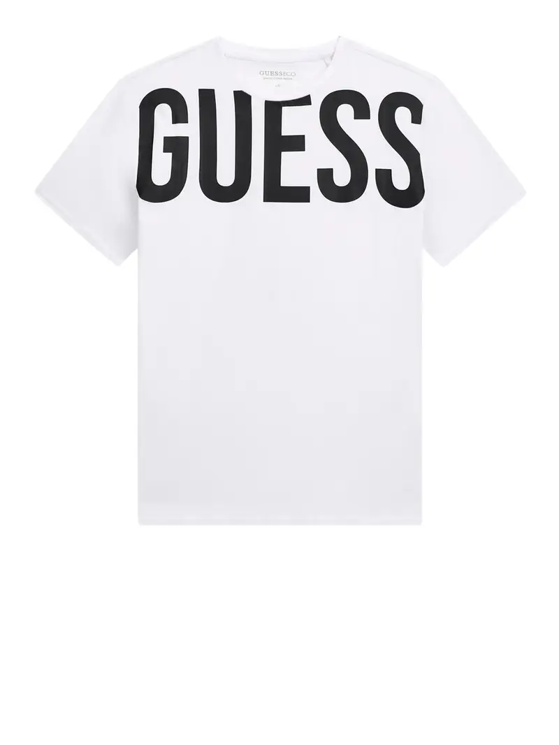 t-shirt guess ultra logo da uomo - bianco