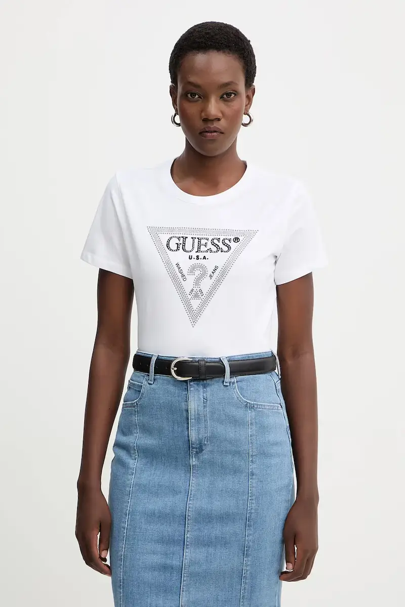 Guess T-shirt Donna Bianco 3578471
