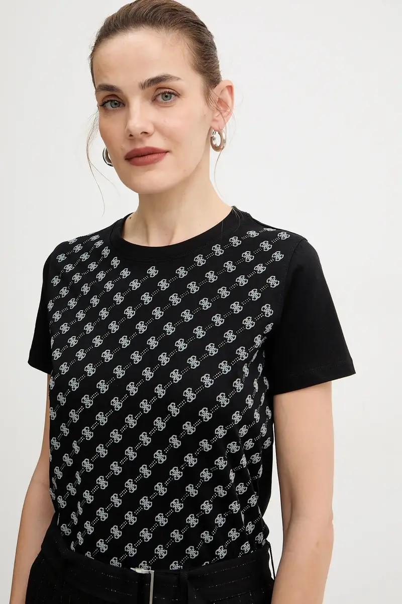 Guess T-shirt Donna Nero 3847312 miniatura 4